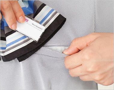 Enjoy ESP453 [春夏用]キレイめオフィスポロシャツ(ミニスカーフ付) 丈夫で便利なポケット