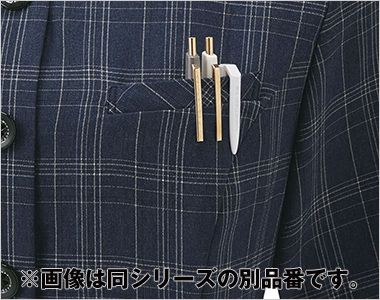 Enjoy ESV1028 [春夏用]ベスト[吸汗速乾/UVカット/2WAYストレッチ] ［PLUS M］補強布大きめ胸ポケット
〈補強布仕様〉内側は破れにくい袋布と縫製のW補強。