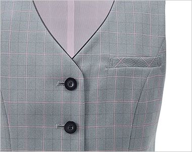 Enjoy ESV1030 [春夏用]ベスト[ヨコストレッチ/UVカット] 補強布大きめ胸ポケット
たくさんのペンなどをきれいに収納。内側は耐久性を考慮した補強布仕様。