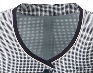 Enjoy ESV739 [春夏用]ベスト チェック[吸放湿/接触冷感] スカーフなしでも衿元を美しく見せるデザイン