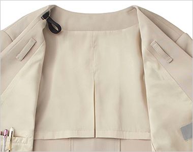 ノーカラージャケット 半背裏