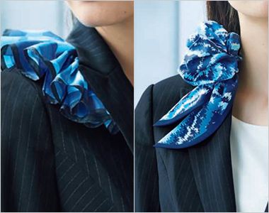 ジレ スカーフループ®（2way）。スカーフをループに通すだけでキレイな形に。首に巻かないので快適。