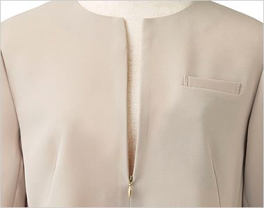 プルオーバー(八分袖) 前ファスナー