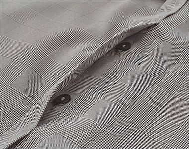 ユニセックススタンドカラーシャツ(長袖) 隠しボタン仕様