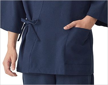 興栄繊商 K2300 和甚平 上衣[男女兼用] 上衣ポケット
