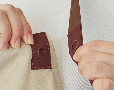 興栄繊商 KN780 胸当てエプロン　バイカラー（首掛け） スナップボタン式