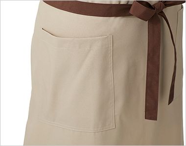 興栄繊商 KN780 胸当てエプロン　バイカラー（首掛け） 両脇ポケット