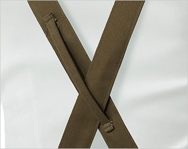 興栄繊商 KX110 ロング胸当てエプロン(X型) 肩紐ズレ防止ループ