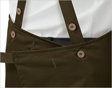 興栄繊商 KX110 ロング胸当てエプロン(X型) 身幅2段階調節