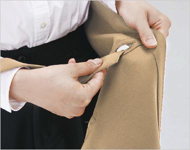 興栄繊商 SA40 ショートエプロン ひも通し穴でシワになりにくくスッキリ
