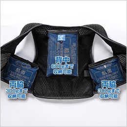 クロダルマ 26536 [春夏用]スペーサーベスト 保冷剤装着状態（※保冷剤は別売り）