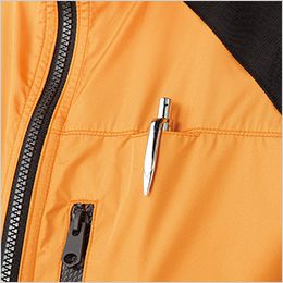 クロダルマ 268801 ハーネス対応半袖ジャンパー 左胸にペン差しポケット付