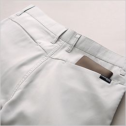 クロダルマ 319101 [春夏用]レディーススラックス（ノータック）（脇シャーリング）[女性用] 左右後ポケット
