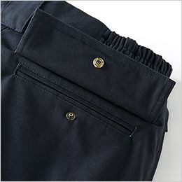 クロダルマ 57391 [秋冬用]防寒パンツ 右後雨蓋付ポケット（ドットボタン隠し）