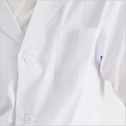 1-602 Montblanc 襟あり白衣/半袖(男性用) 胸ポケット付き