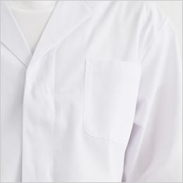 1-603 Montblanc 襟あり白衣/長袖(男性用・ゴム入り) 胸ポケット付き