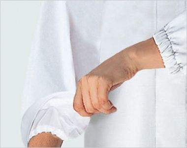 2-661 Montblanc 調理コート/七分袖(男女兼用) 袖の内側のネットで体毛などの落下を防ぎます。