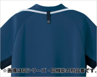 CHM859 アシックス(asics) スクラブ/半袖(男性用) ストラップホールドでPHSや名札用ストラップのズレを軽減