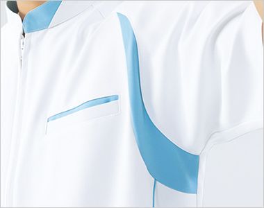 Montblanc MJ552 ジャケット(半袖)[男性用] ジャケットカラー配色。すっきり締まって見えるよう、効果的にカラーを配置。