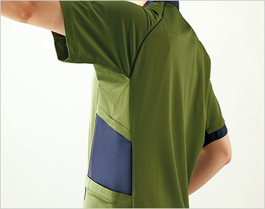 Montblanc MS401 スクラブ[男女兼用] 動きをサポート。スムーズな肩まわりの動きを実現するパターンデザイン。