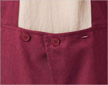 住商モンブラン OV5007 エプロン [男女兼用] ウエストは、リボンより手軽なボタン式。2段階調節。