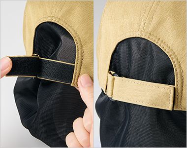 Montblanc OV9004 オニベジ キャップたれ付[男女兼用] ワンタッチテープでサイズ調整が可能。
