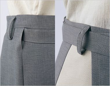 Montblanc SP004 サロンエプロン[男女兼用] 腰ひもが巻きやすく、きれいに収まるウエストループ&スリット。
