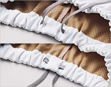 Montblanc UM701 uka medical uniform study パンツ/ノータック/総ゴム[女性用] ウエスト紐は内でも外でも結べる2WAY仕様。外側に出せる紐穴付き