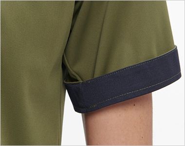 ナガイレーベン AY5522 スクラブ[男女兼用] 袖口折り返しと配色になり、１枚職位・勤務時間帯などの使い分けをすることが可能です。