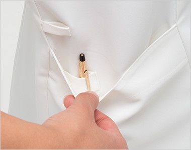 CF4807 ナガイレーベン(nagaileben) クレールローベ ワンピース(女性用) 二重構造で、内側はペン差しポケット