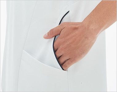 HOS5357 ナガイレーベン プロファンクション ケーシー白衣(男性用) ポケット