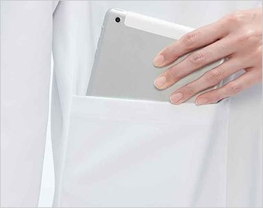ナガイレーベン JY-3405 シングル診察衣[女性用] タブレット収納可能な腰ポケット