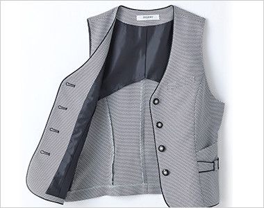 [廃番・返品交換不可]S-04050 Selery ベスト ドット 通気性の良いメッシュ裏地を使用した「背抜き仕立て」だから、風がすうっと通り抜けて涼しい着心地