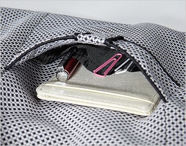 [廃番・返品交換不可]S-04050 Selery ベスト ドット 内側に付いた名刺サイズのポケットは、ハンコやクリップ等小物を小分けできて便利