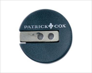 Selery S-04141 [通年]Patrick coxベスト[斜めストライプ] ブランド名の入ったボタン