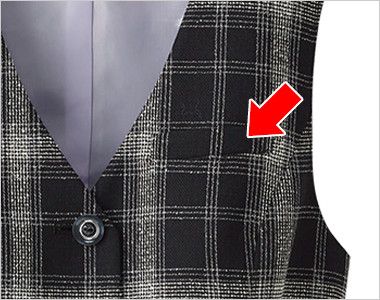 Selery S-04241 04249 [通年]ベスト[シュガーチェック] 左胸ポケット