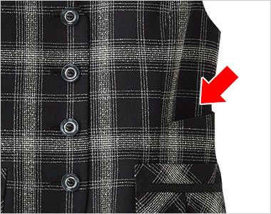 Selery S-04241 04249 [通年]ベスト[シュガーチェック] 左腰にほどよい深さの腰ポケット付き