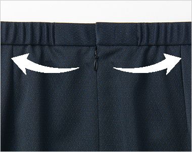 スカート ゴムゴムウエスト。ウエスト部分がゴム仕様になっているから、お腹まわりがラクチン!