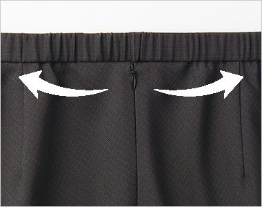 スカート ゴムゴムウエスト。ウエスト部分がゴム仕様になっているから、お腹まわりがラクチン!