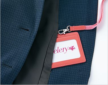 Selery S-25041 [通年]ジャケット [ウィンドウペン/ストレッチ/制菌] すっきりスムーズに収納できるタテ型内ポケット