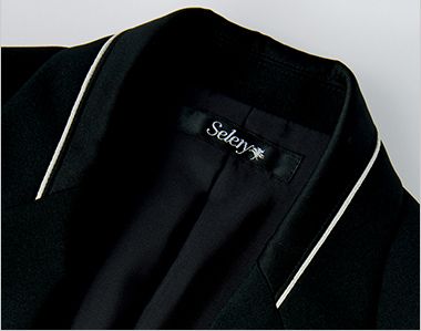 Selery S-25050 スワロフスキー(R) クリスタル テーラードジャケット [ストレッチ] シルバーのパイピング付き