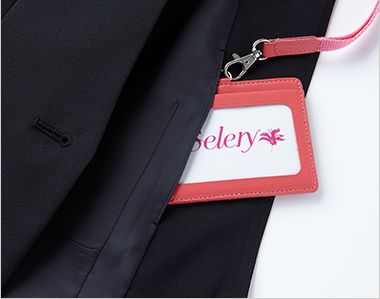 Selery S-25060 [通年]スワロフスキー(R) クリスタル ノーカラージャケット [ストレッチ] すっきりスムーズに収納できるタテ型内ポケット