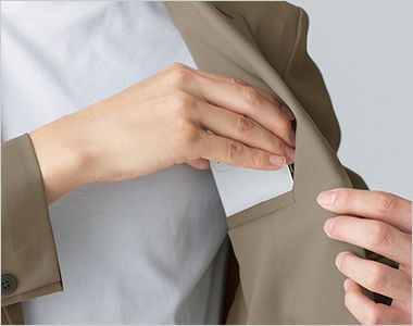 Selery S-25240 25241 25247 [通年]メンズジャケット[ストレッチ/制電/メンズ] すっきりスムーズに収納できる内ポケット。