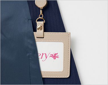 Selery S-25310 25311 [通年]ジャケット [ストライプ] 内ポケット。すっきりスムーズに収納できるタテ型内ポケット。