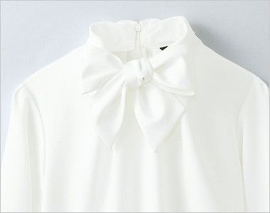 Selery S-36921 36928 PATRICK COX [通年]リボン付き長袖ブラウス [ストレッチ] フロントリボンにアレンジした着こなし