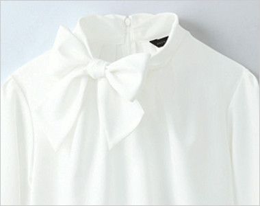 Selery S-36921 36928 PATRICK COX [通年]リボン付き長袖ブラウス [ストレッチ] サイドリボンにアレンジした着こなし