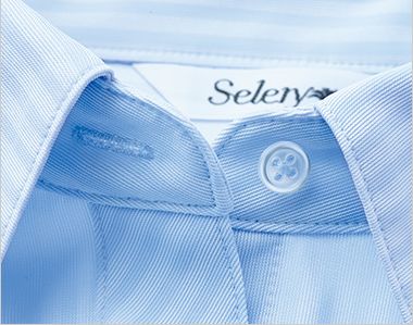 S-37052 37053 37054 37058 Selery 半袖ブラウス 生地と同色の付け糸で、品よく細部までこだわりを