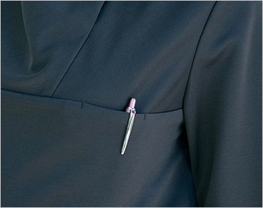 Selery S-37101 37109[通年]プルオーバー(九分袖)[ニット/抗菌/抗ウイルス/消臭/防汚] ペンが入る深さの胸ポケット