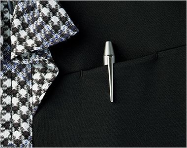 Selery S-37171 37172 37177 [通年]プルオーバー[ニット/九分袖] 左胸にはペンが差せる深さのシームポケット付き。