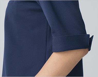 ポロシャツ (リボン付き) 7分袖でもロールアップしても◎